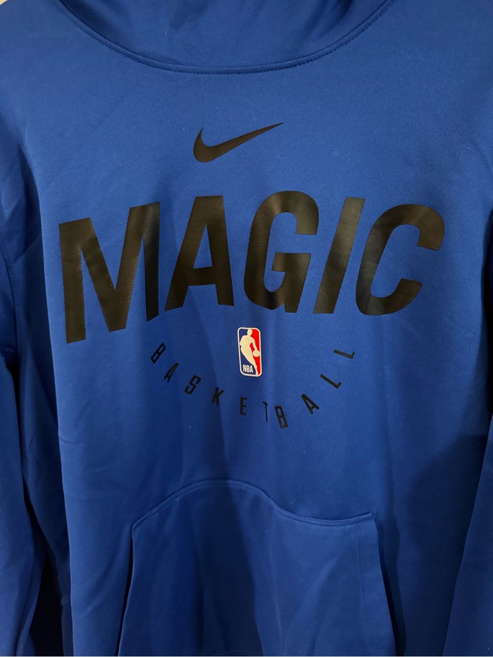 Nike Blue Orlando Magic Pullover Hoodie with Black Logo